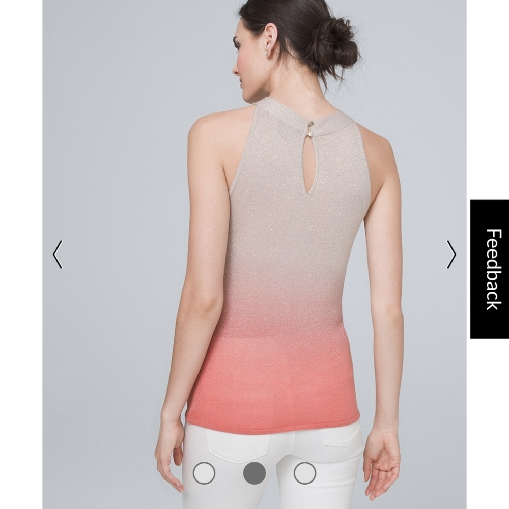 White house black market ombre shimmer halter NWT